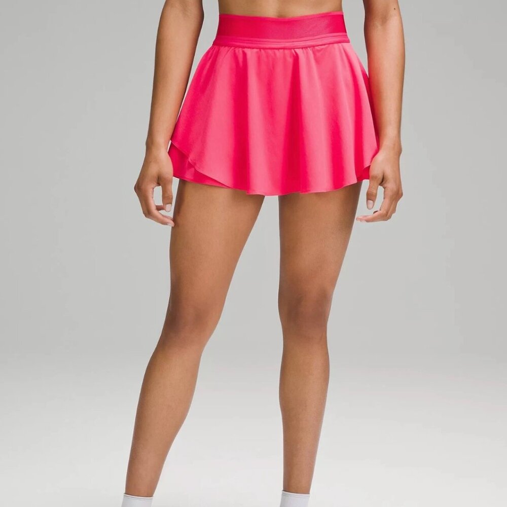 Lululemon Court Rival High-Rise Skirt in Lip Gloss (Hot pink), Size 10